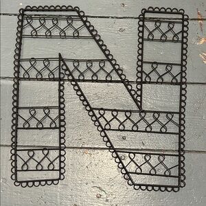 Pottery Barn Black Wire Letter Decor